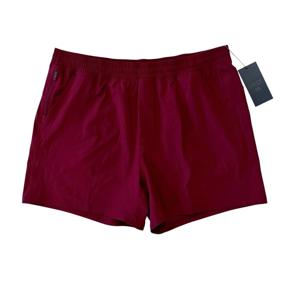 NWT VRST Men's 5" All-In Unlined Short in Bold Burgundy Size XL
